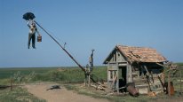 кадри з фільму Чорна кішка, білий кіт